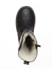 POM POM Leder-Winterstiefel in Schwarz