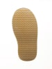 POM POM Leder-Winterstiefel in Hellbraun