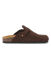 Mandel Leren clogs "Noe" bruin