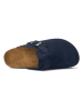 Mandel Leren clogs "Noe" donkerblauw