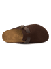 Mandel Leder-Clogs "Noe" in Braun