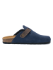 Mandel Leren clogs "Noe" donkerblauw
