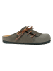 Mandel Leren clogs "Ester" grijs