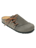 Mandel Leder-Clogs "Ester" in Grau