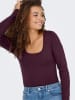 ONLY Longsleeve auberginekleurig