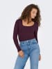 ONLY Longsleeve auberginekleurig