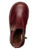 kmins Leder-Chelsea-Boots in Dunkelrot