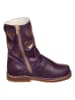 kmins Leder-Stiefel in Lila/ Gold