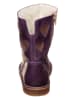 kmins Leder-Stiefel in Lila/ Gold