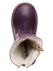 kmins Leder-Stiefel in Lila/ Gold