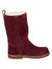 kmins Leder-Stiefel in Dunkelrot/ Gold