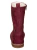 kmins Leder-Stiefel in Dunkelrot/ Gold