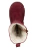 kmins Leder-Stiefel in Dunkelrot/ Gold