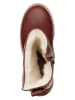 kmins Leder-Winterstiefel in Dunkelrot/ Silber