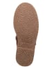 kmins Leder-Winterstiefel in Dunkelrot/ Silber