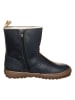 kmins Leren winterboots donkerblauw