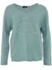 Zwillingsherz Sweatshirt "Love is Art" in Türkis