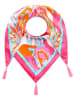 Zwillingsherz Dreieckstuch "Big Flower" in Pink - (L)200 x (B)95 cm