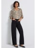 Street One Bluse in Beige/ Schwarz