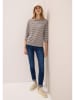 Cecil Longsleeve in Taupe/ Weiß