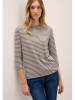 Cecil Longsleeve in Taupe/ Weiß