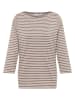 Cecil Longsleeve in Taupe/ Weiß