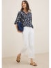 Cecil Bluse in Dunkelblau/ Creme