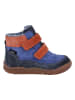 Richter Shoes Leder-Barfußschuhe "Samy" in Blau/ Orange