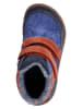 Richter Shoes Leder-Barfußschuhe "Samy" in Blau/ Orange
