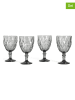 Homla 4er-Set: Weingläser ''Luno'' in Grau - 340 ml