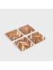 Homla 4er-Set: Untersetzer ''Mooka'' in Braun - (L)10 x (B)10 cm