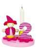Goki Verjaardagskaarshouder "Klein meisje" roze/lichtroze