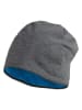 MaxiMo Dwustronna czapka beanie w kolorze niebiesko-szarym