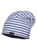 MaxiMo Omkeerbare beanie donkerblauw/wit