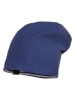 MaxiMo Omkeerbare beanie donkerblauw/wit