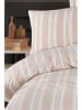 Colourful Cotton Beddengoedset "Soft Line" wit/beige