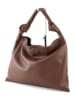 Marlon Leder-Schultertasche "Leena" in Dunkelbraun - (B)44 x (H)30 x (T)5 cm