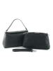 Marlon Leder-Henkeltasche "Gabela" in Schwarz - (B)35 x (H)17 x (T)12 cm