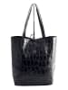 Marlon Leder-Shopper in Schwarz - (B)37 x (H)40 x (T)12 cm
