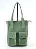 Marlon Leder-Schultertasche "Floriana" in Mint - (B)24 x (H)30 x (T)8 cm