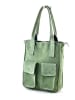 Marlon Leder-Schultertasche "Floriana" in Mint - (B)24 x (H)30 x (T)8 cm