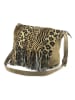 Marlon Leder-Umhängetasche "Nairobi" in Hellbraun/ Schwarz - (B)40 x (H)28 x (T)12 cm