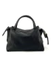Marlon Leder-Henkeltasche "Mini Jasmine" in Schwarz - (B)24 x (H)22 x (T)16 cm