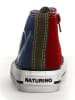 Naturino Leder-Sneakers in Blau/ Rot