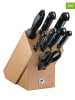 Zwilling 9-delige messenblokset "Twin Gourmet" naturel/zwart