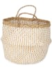 Compactor Opbergmand "Belly" beige/wit - (B)35 x (H)35 x (D)32 cm