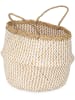 Compactor Opbergmand "Belly" beige/wit - (B)35 x (H)35 x (D)32 cm