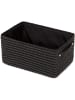 Compactor 2-delige set: opbergmanden "Lilou" zwart - (B)23 x (H)15 x (D)12 cm