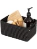 Compactor 2er-Set: Aufbewahrungskörbe "Lilou" in Schwarz - (B)23 x (H)15 x (T)12 cm