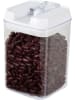 Compactor Voorraadpot transparant/wit - (B)9,5 x (H)15,5 x (D)9,5 cm